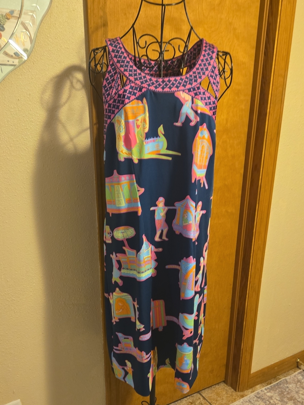 Gretchen Scott Palanquin Party Jersey Isosceles Resort Dress XL